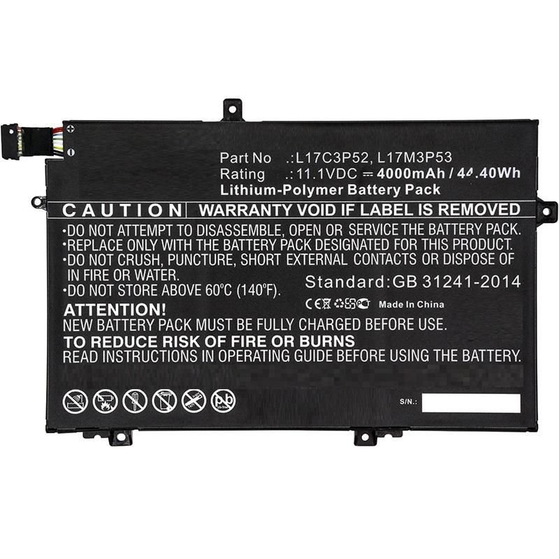 Img_26569774.jpg Laptop Battery for Lenovo 44.00Wh 11.1V 4000mAh 44Wh Li-ion 11.1V 4000mAh Black, 20LS0015UK, 20LS0016MH, 20LS001WAU, 20LSS09C00, - Image 1