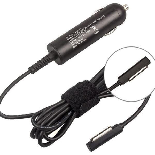 Car Adapter for MS Surface 43W 12V 3.6A Plug:Surface  Thick Input: 12-24V