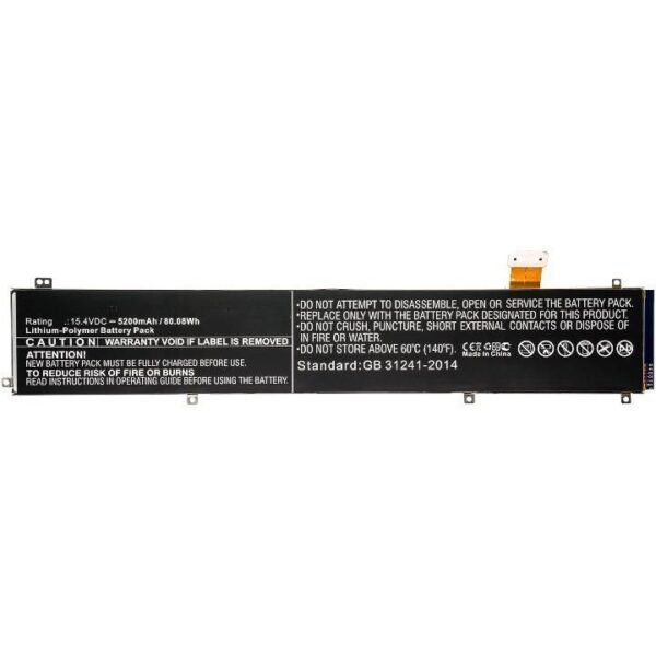 Laptop Battery for Razer  80.08Wh 15.4V 5200mAh 80Wh  Li-Pol 15.4V 5.2Ah, for RazerBlade 15 2018 512GB 144Hz, Blade 15 Advanced,