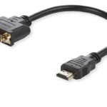 Adapter HDMI -  DVI M/F, 15CM Black, HDMI to DVI (24+1)  Signal can go both ways