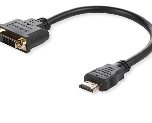 Adapter HDMI -  DVI M/F, 15CM Black, HDMI to DVI (24+1)  Signal can go both ways