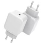 USB-C Power Charger 20W 5V-12V/1.5A-3A Output:  USB-C PD QC3.0, Input: 110-230V EU Plug,  for mobile phones, tablets & other