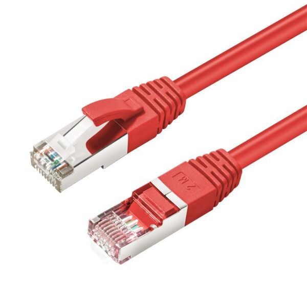 CAT6A S/FTP 1.5m Red LSZH Shielded Network Cable, LSZH,  AWG26 CU