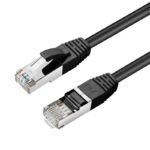 CAT6A S/FTP 1m Black LSZH Shielded Network Cable, LSZH,  AWG26 CU