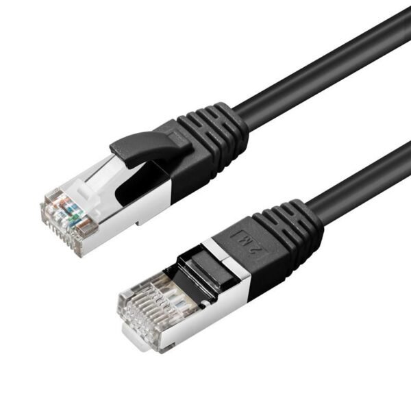 CAT6A S/FTP 1.5m Black LSZH Shielded Network Cable, LSZH,  AWG26 CU