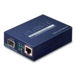IEEE802.3af/at PoE 10/100/1000 to 100/1000X SFP Converter with UK power supply