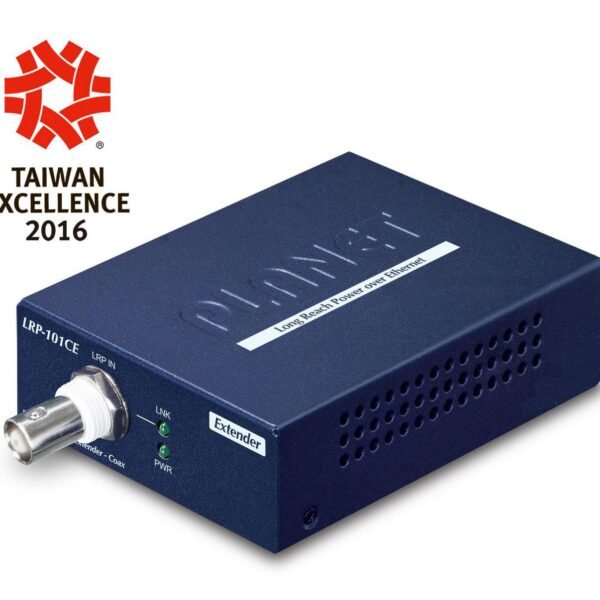 1-Port 10/100TX POE PSE + 1-Port Coax Long Reach POE Extender, -20 to 70 Degree C