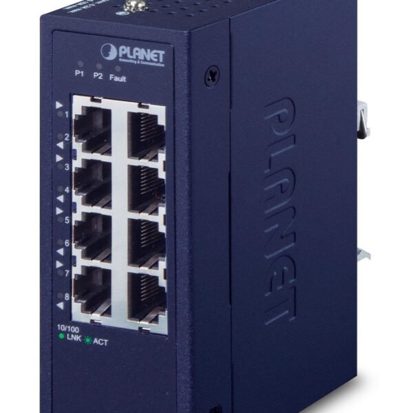 IP30 Compact size 8-Port 10/100TX Fast Ethernet Switch (-40~75 degrees C)