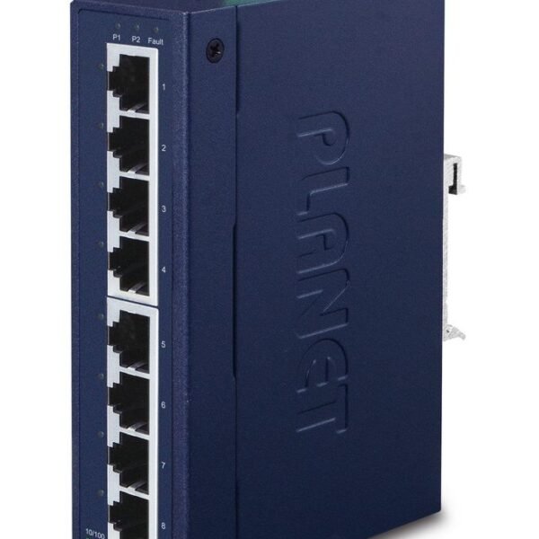 IP30 Slim Type 8-P Industrial Fast Ethernet Switch (-40 to 75 degree C)