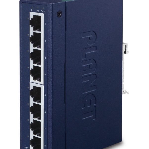 IP30 Slim Type 8-P Industrial Fast Ethernet Switch (-40 to 75 degree C)