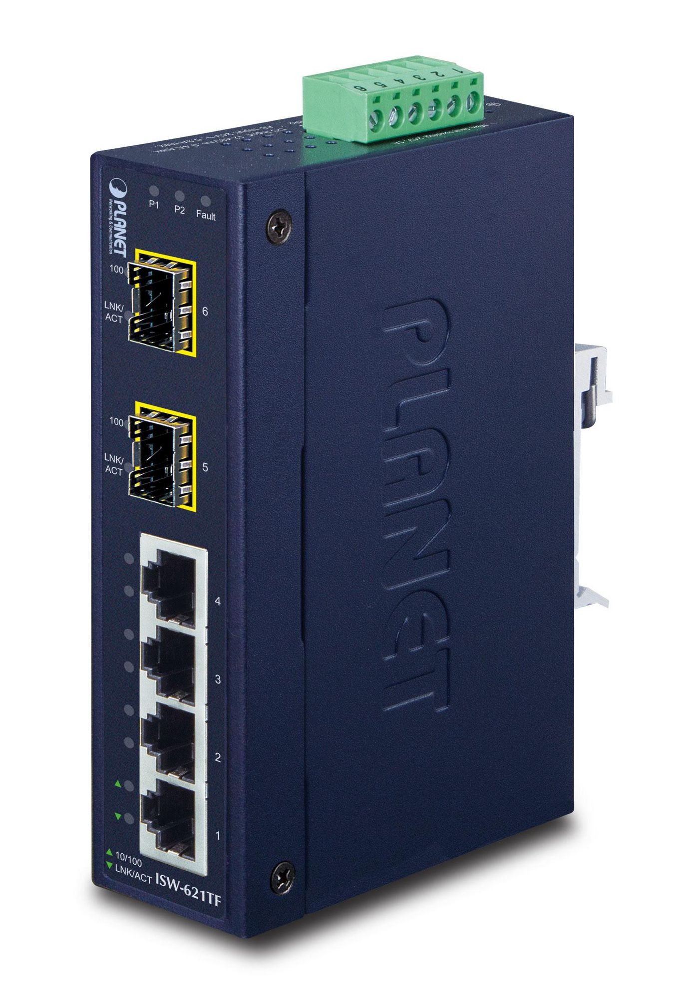 Img_26814226.jpg IP30 Slim Type 4-P Industrial Ethernet Switch + 2-Port SFP Fiber (-40 - 75 C) - Image 1
