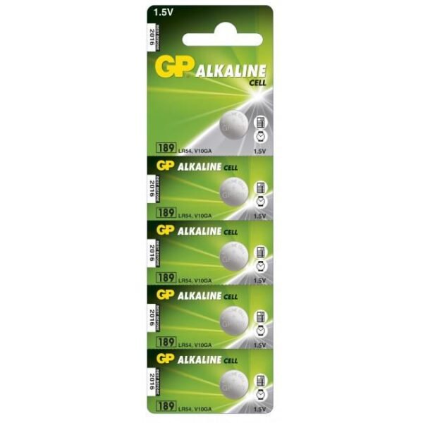 BUTTON CELL LR54 LR54, Single-use battery,  LR54, Alkaline, 1.5 V, 5 pc(s), 44 mAh