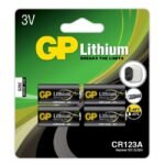 LITHIUM BATTERY CR123A Lithium CR 123A, Single-use  battery, CR123A, Lithium-Manganese Dioxide (LiMnO2), 3 V, 4 pc(s), Black
