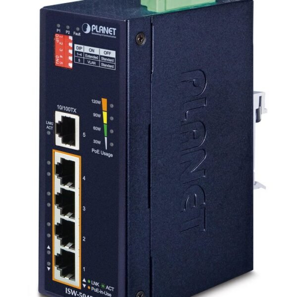 IP30 5-Port/TP POE+ Industrial Fast Ethernet Switch (-40-75C)