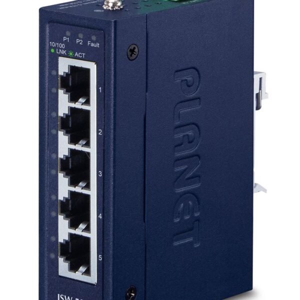 IP30 Compact size 5-Port 10/100TX Fast Ethernet Switch (-40~75 degrees C)