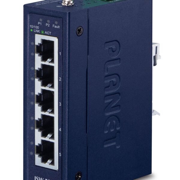IP30 Compact size 5-Port 10/100TX Fast Ethernet Switch (-40~75 degrees C)