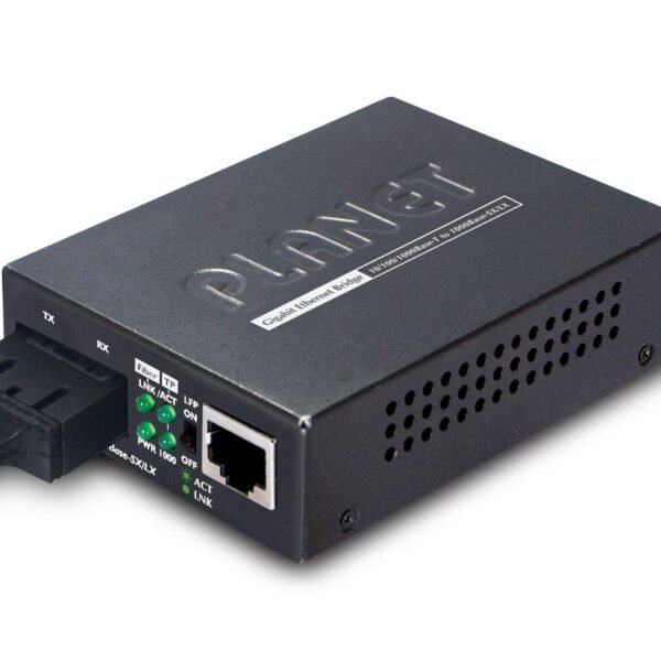 10/100/1000BASE-T to  1000BASE-LX Media Converter  (SC, SM) -20km Gigabit Converter (Single Mode)