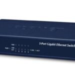 5-P 10/100/1000Mbps Gigabit Ethernet Switch (External Power) - Metal Case
