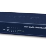 5-P 10/100/1000Mbps Gigabit Ethernet Switch (External Power) - Metal Case