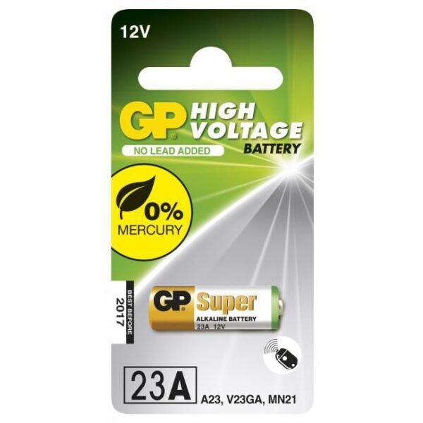 High Voltage Alkaline 1-pack Ultra, 12V GP Car alarm batteries