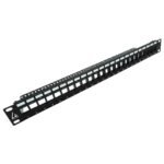 24-port UTP Cat5e + Cat6   patch panel 1U for 19" rack
