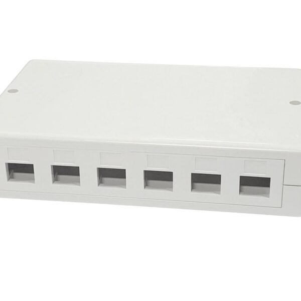 Surface mount box for 6/12 x  RJ45 jack