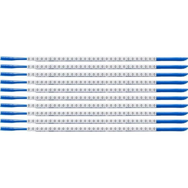 Clip Sleeve Wire Markers SCN-07-0, Black, White,  Nylon, 300 pc(s), 1.9 mm, 2.4 mm
