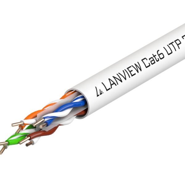 Cat6 U-UTP Network Cable  4x2xAWG23 LSZH white 305m