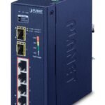 IP30 6-Port Gigabit Switch with 4-Port 802.3AT POE+ plus 2-port 100/1000X SFP (-40 to 75 C)