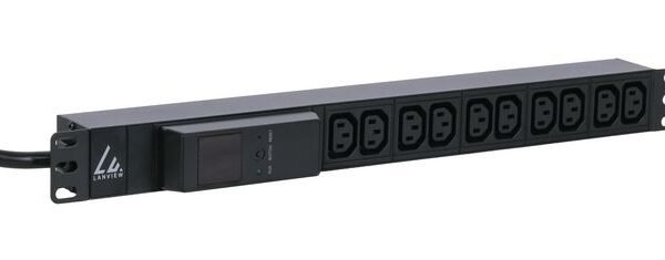 Lanview LVR261877 power distribution unit (PDU) 10 AC outlet(s) 1U Black