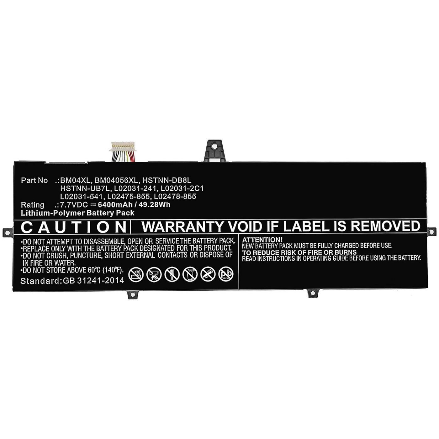 Img_27034475.jpg Laptop Battery for HP 52.36Wh 7.7V 6800mAh 52.36Wh Li-Pol 7.7V 6800mAh Black for HP Notebook, Laptop Elitebook 1030 X360 G3, EliteBook - Image 1