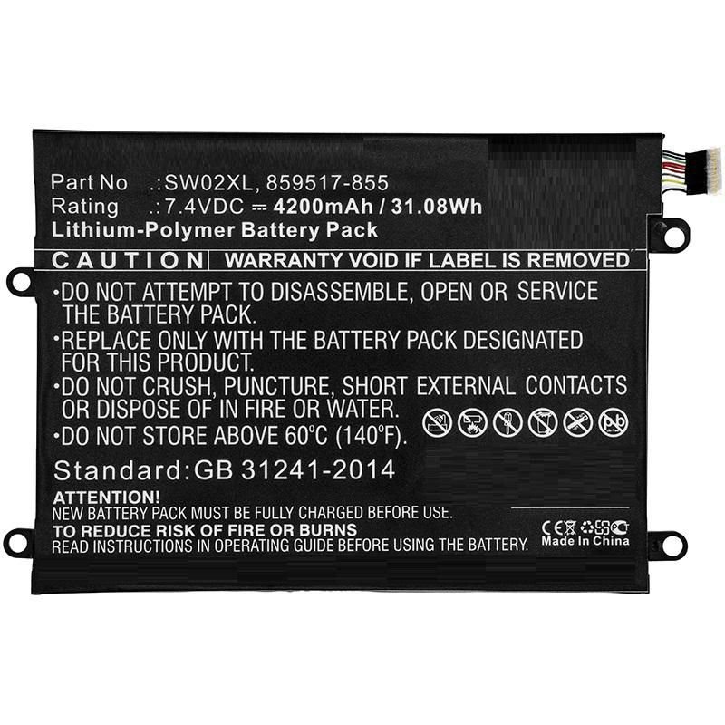 Img_27034484.jpg Laptop Battery for HP 30.00Wh 7.4V 4000mAh 30Wh Li-Pol 7.4V 4000mAh Black for HP Notebook, Laptop 10-P018WM, Notebook x2, Notebook X2 - Image 1