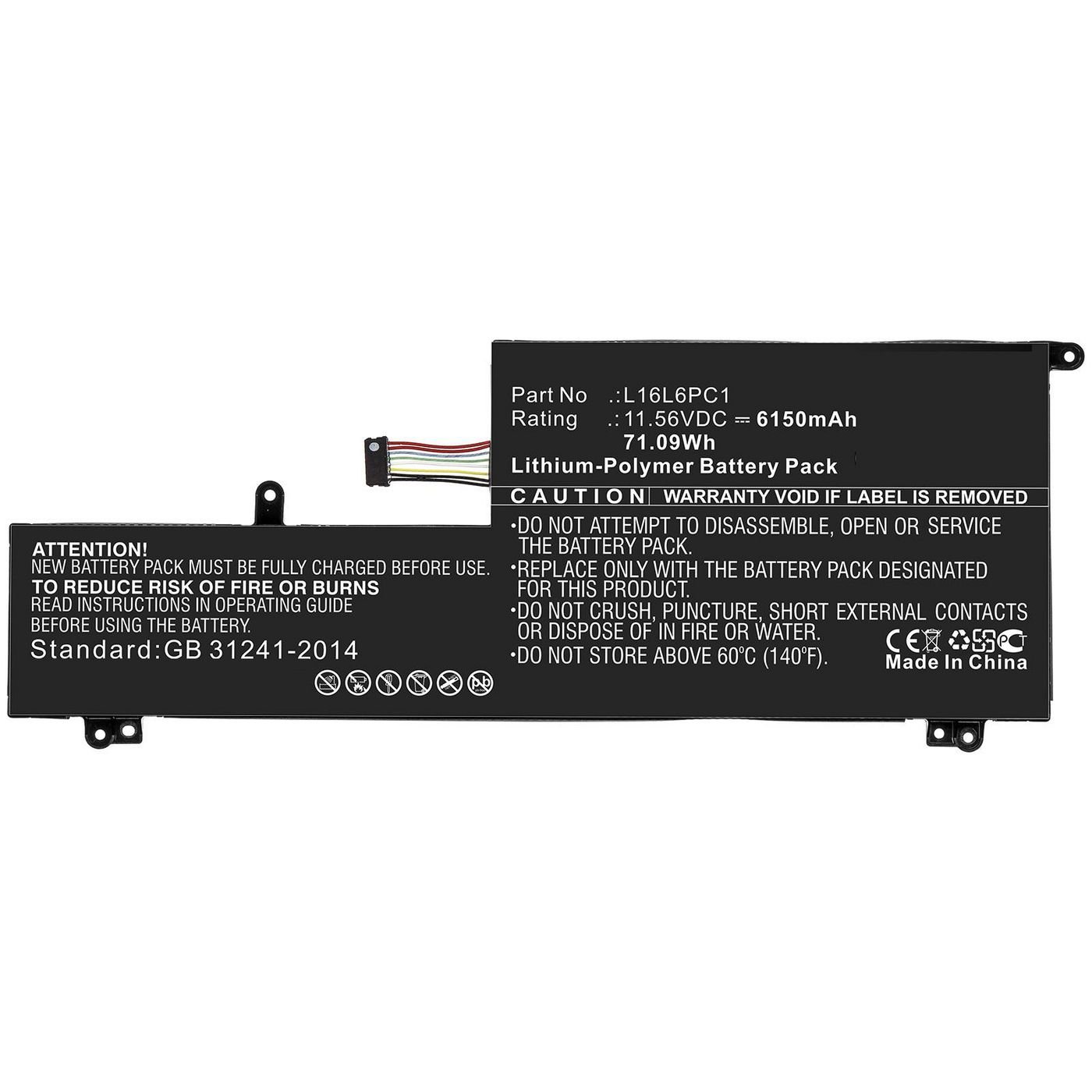 Img_27034618.jpg Laptop Battery for Lenovo 66.99Wh 11.55V 5800mAh 67.05Wh Li-Pol 11.56V 5800mAh Black for Lenovo Notebook, Laptop Yoga 720, Yoga - Image 1