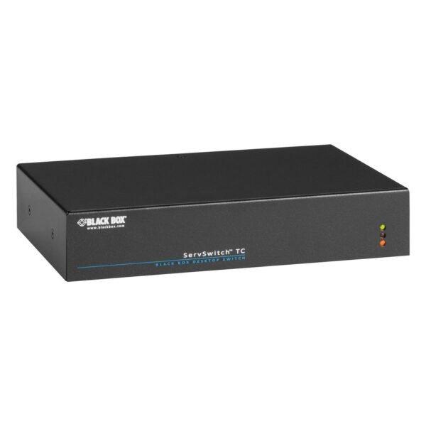 TC KVM SWITCH W/ GLIDE&SWITCH  MOUSE, 4-PORT (2)HID  ACX1004A-HID2, Black