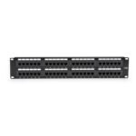 CAT5E PATCH PANEL 48 PORT JPM5E48A, Cat5e, Black, Rack  mounting, 2U