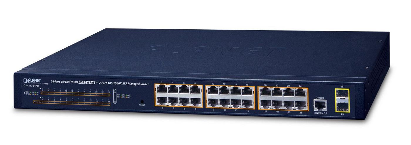 Img_27110614.jpg IPv4, 24-Port Managed 802.3at POE+ Gigabit Ethernet Switch + 2-Port 100/1000X SFP (300W) - Image 1