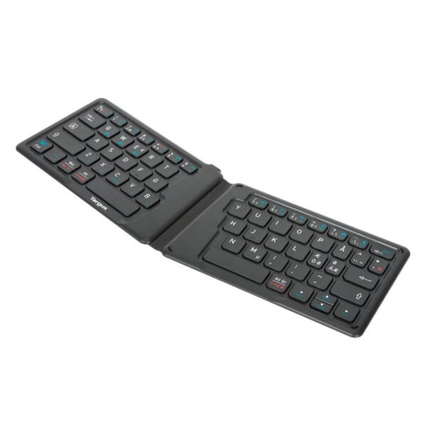 Anti Microbial Folding  Ergonomic Tablet Keyboard -  Nordic, Black AKF003NO, Mini, Bluetooth, QWERTY, Black