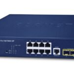 IPv4/IPv6, 8-Port  10/100/1000T + 2-Port  100/1000X SFP L2/L4 SNMP Manageable Gigabit Ethernet Switch, 12-inch