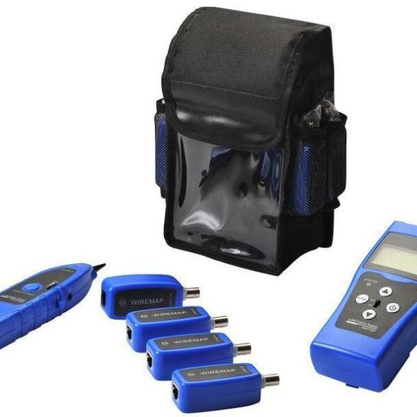 Network cable tester with 8 x  RJ45/BNC probes and tracer