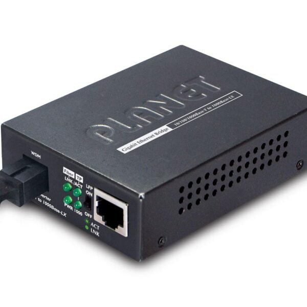 10/100/1000Base-T to WDM Bi-directional Fiber Converter - 1310nm - 15KM