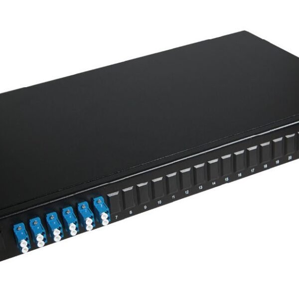 Fibre patch panel 19" 1U with  6 x LC duplex Singlemode  connectors