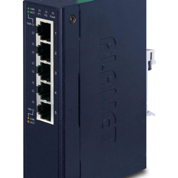 IP30 Slim type 5-P Industrial Gigabit Ethernet Switch (-40 to 75 degree C)