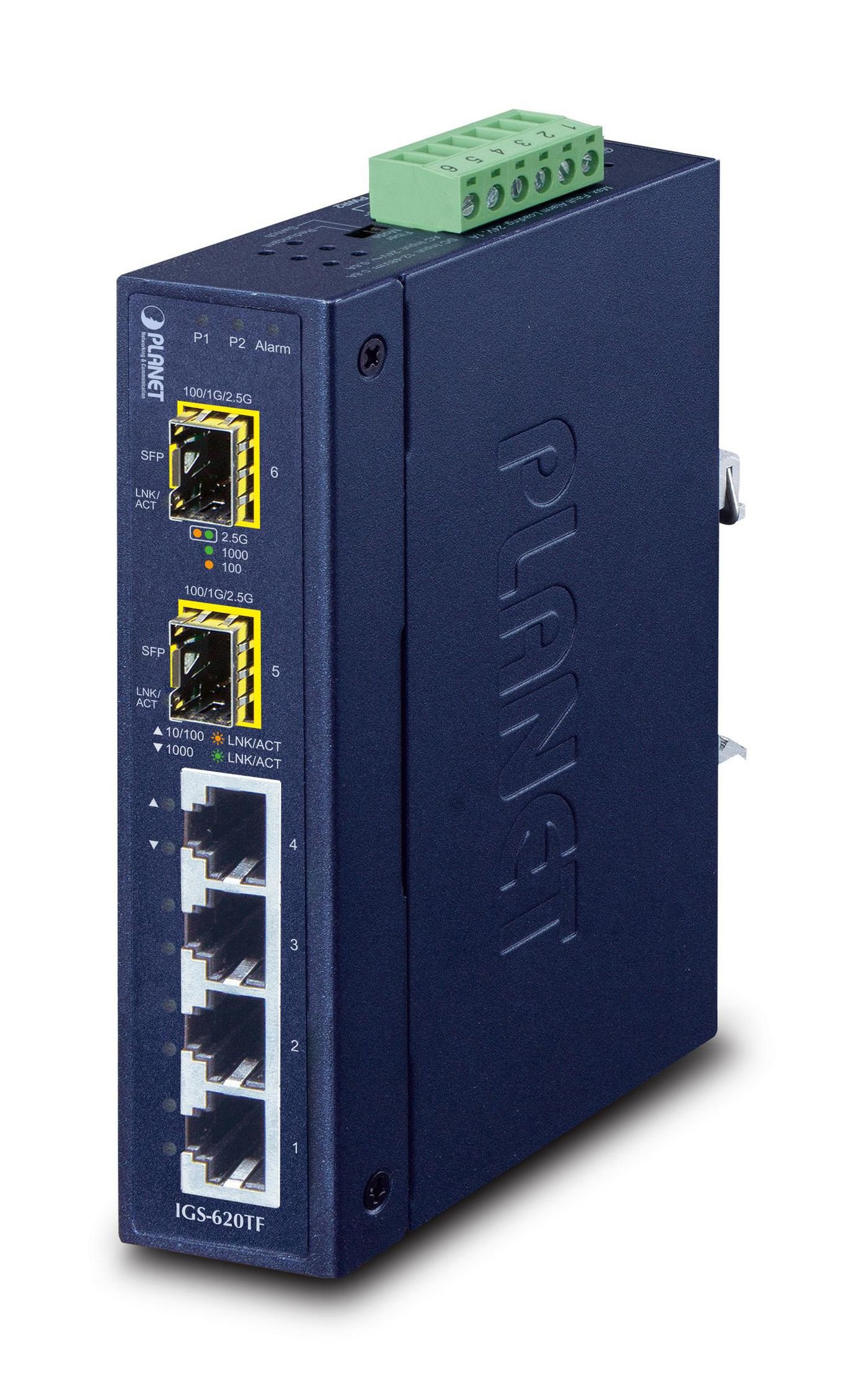 Img_27180827.jpg IP30 Industrial 4-P 10/100/100 + 2-P 100/1000X SFP Gigabit Switch (-40 to 75 degree C) - Image 1