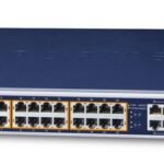 IPv6/IPv4, 24-Port Managed 802.3at POE+ Gigabit Ethernet Switch + 4-Port Gigabit Combo TP/SFP (220W)