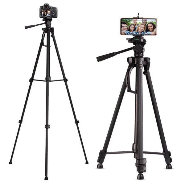 Tripod Stand 40cm-120cm, Fit  For 4-7" Phones Compatible  with 4-7" Phone & all Cameras Multi-Direction with Adjustable Height:
