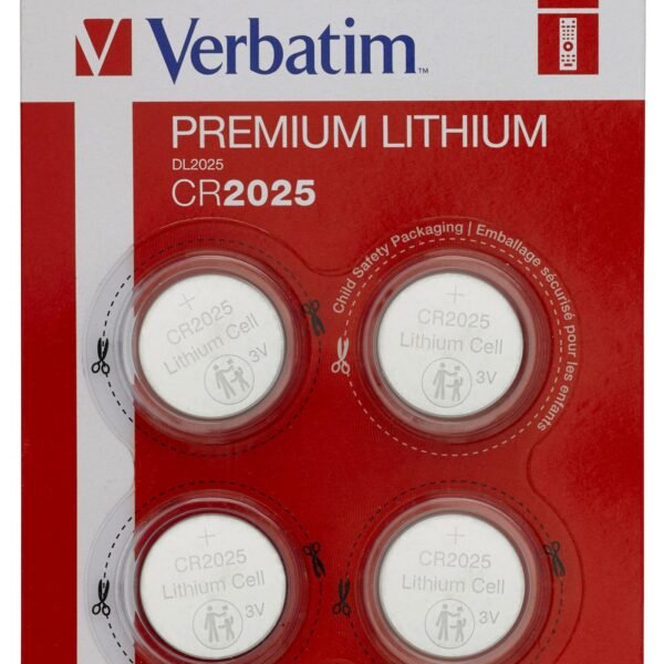 LITHIUM BATTERY CR2025 3V 4  PACK CR2025, Single-use  battery, CR2025, Lithium, 3 V, 4 pc(s), Silver