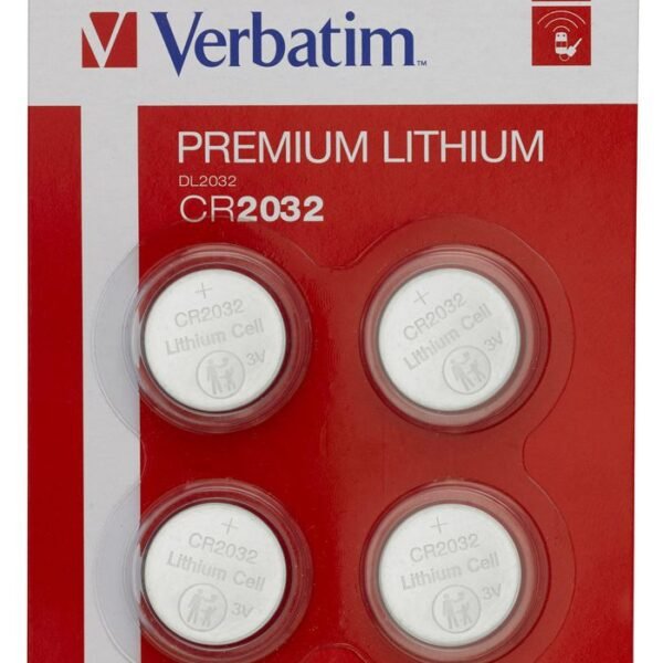 LITHIUM BATTERY CR2032 3V 4  PACK CR2032, Single-use  battery, CR2032, Lithium, 3 V, 4 pc(s), Silver
