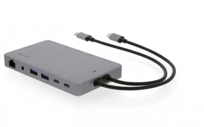 Img_27283393.jpg USB-C Display Dock 2 4K 12 Port, 2x HDMI, Mini-DP, DP, DVI, VGA, Eth., 2x USB 3.0, 2x USB-C, Aluminium, Space Gray LMP USB-C Display - Image 1
