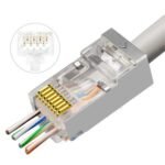 RJ45 STP plug Cat6 for  AWG23-24 stranded/solid  conductor Easy-Connect 50 pcs box
