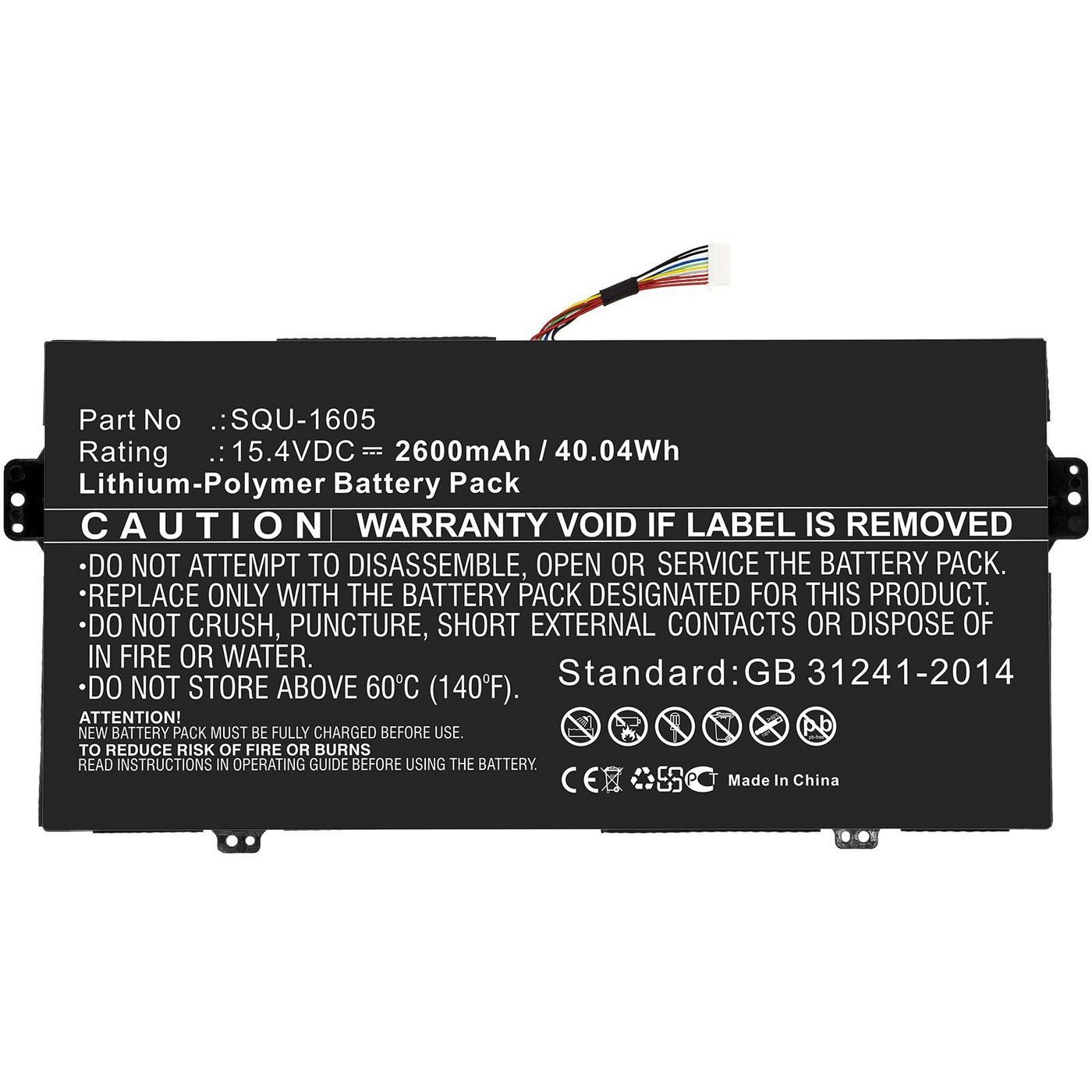 Img_27444873.jpg Laptop Battery for Acer 40.04Wh 15.4V 2600mAh 40.04Wh Li-ion 15.4V 2600mAh Black for Acer Notebook, Laptop SF713-51, SF713-51-M0AK, - Image 1